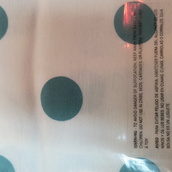 Garnet Hill soft flannel Turquoise Dot Standard Cases - Picture 3 of 3